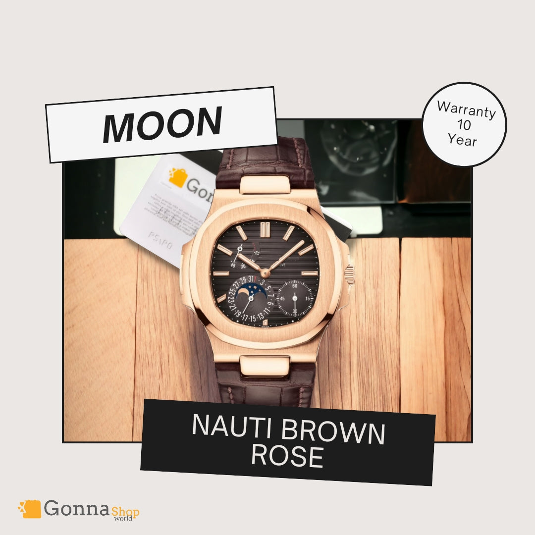 Luxury Watch P.p Moon Brown Rose