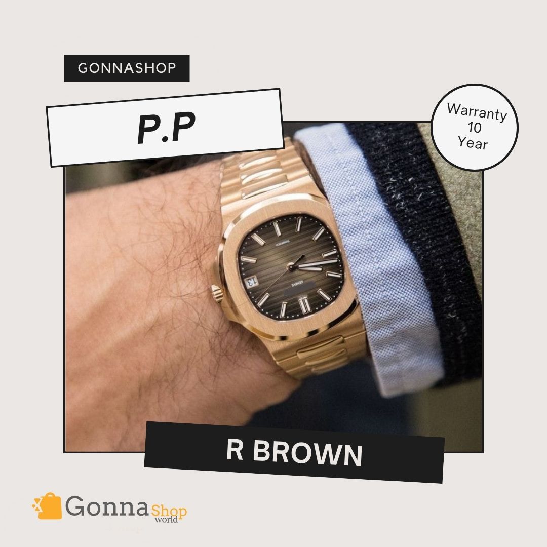 Luxury Watch P.p Naut All Rose Gold Brown Dial