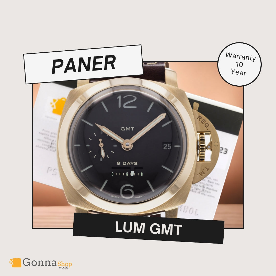 Luxury Watch Paner Lum Gmt Gold