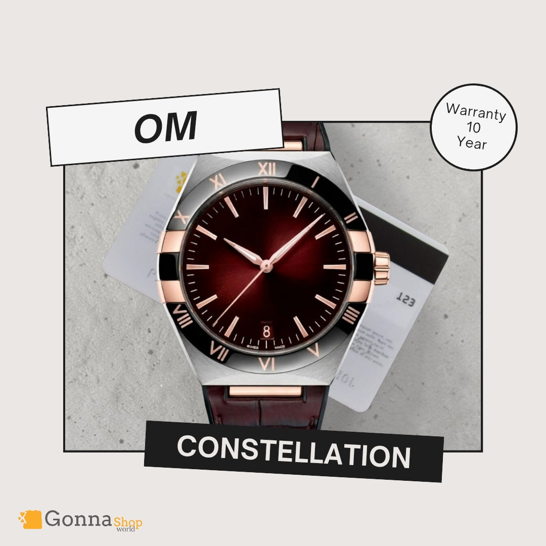 Luxury Watch OM Constellation Leather