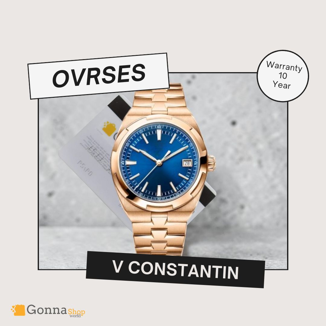 Luxury Watch V Constantin Pink Gold Blue