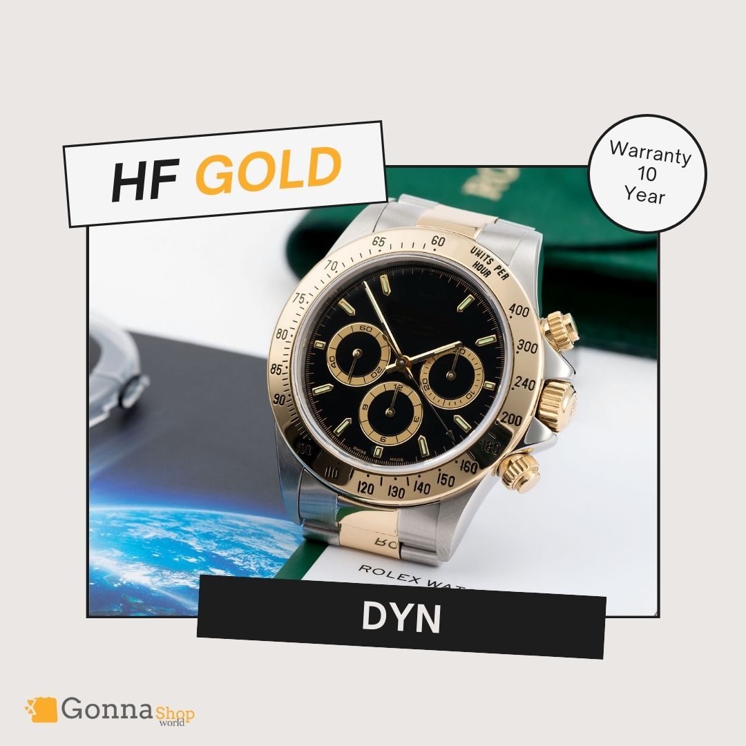 Luxury Watch DYN HF Black Dial Plated 18k